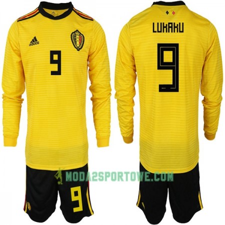 Koszulka Belgia LURARU 9 Dziecięcy Mistrzostwa Świata 2018 Wyjazdowe Stroje Piłkarskie Długi Rękaw